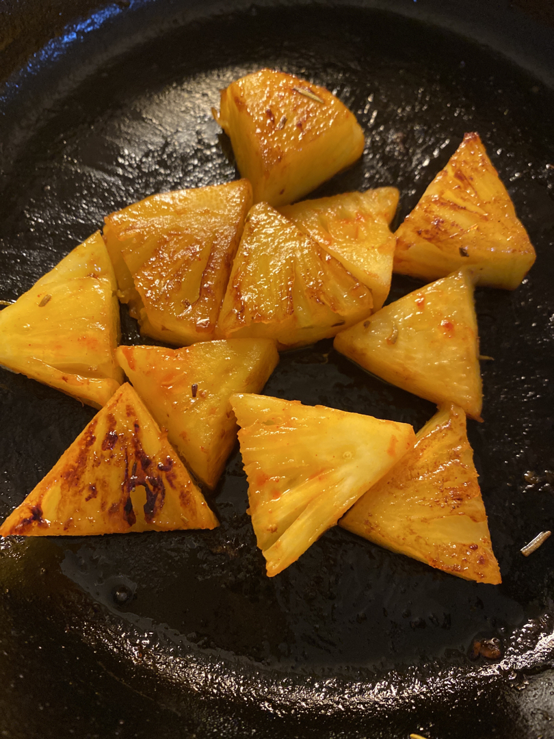 秋日暖食🍁超级香甜的椰香烤菠萝🍍
