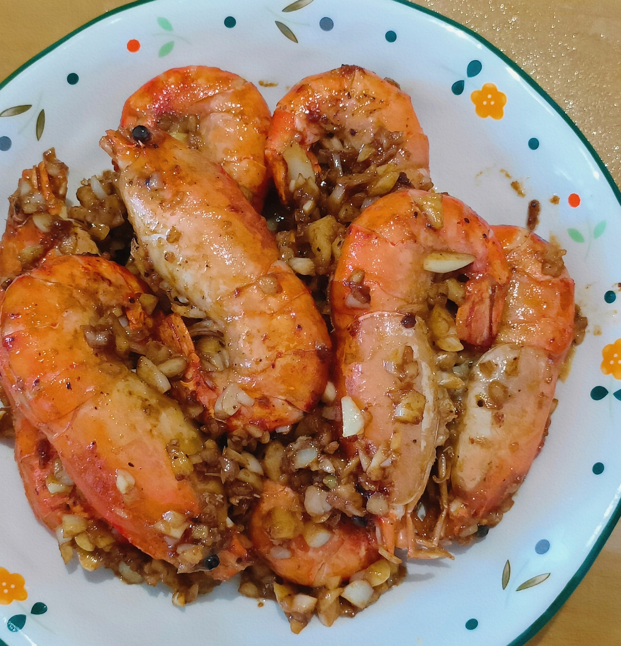 芥末蒜蓉黄油罗氏虾的做法