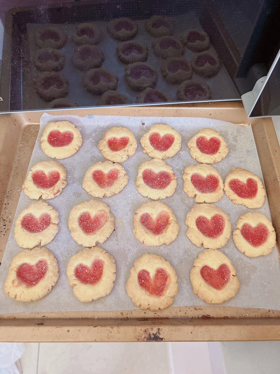 ❤️简单无需磨具｜快手0失败｜草莓果酱爱心曲奇｜做个饼干都是爱你的形状