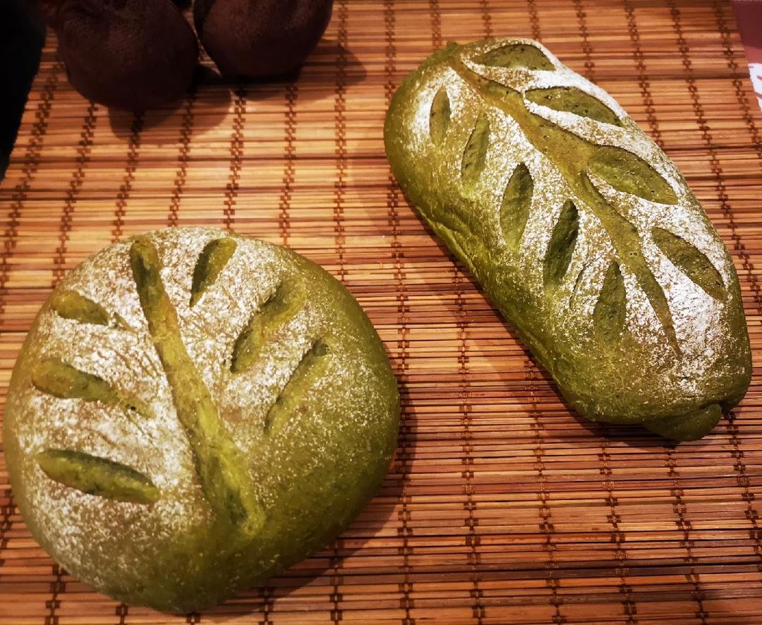 比原麦山丘还好吃的【抹茶麻薯古早味面包】肉松红豆沙