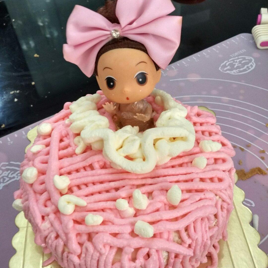详细步骤制作泡泡浴娃娃蛋糕