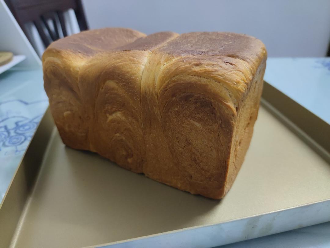 一次发酵纯奶手撕吐司面包（防止面团温度高的方法）B55
