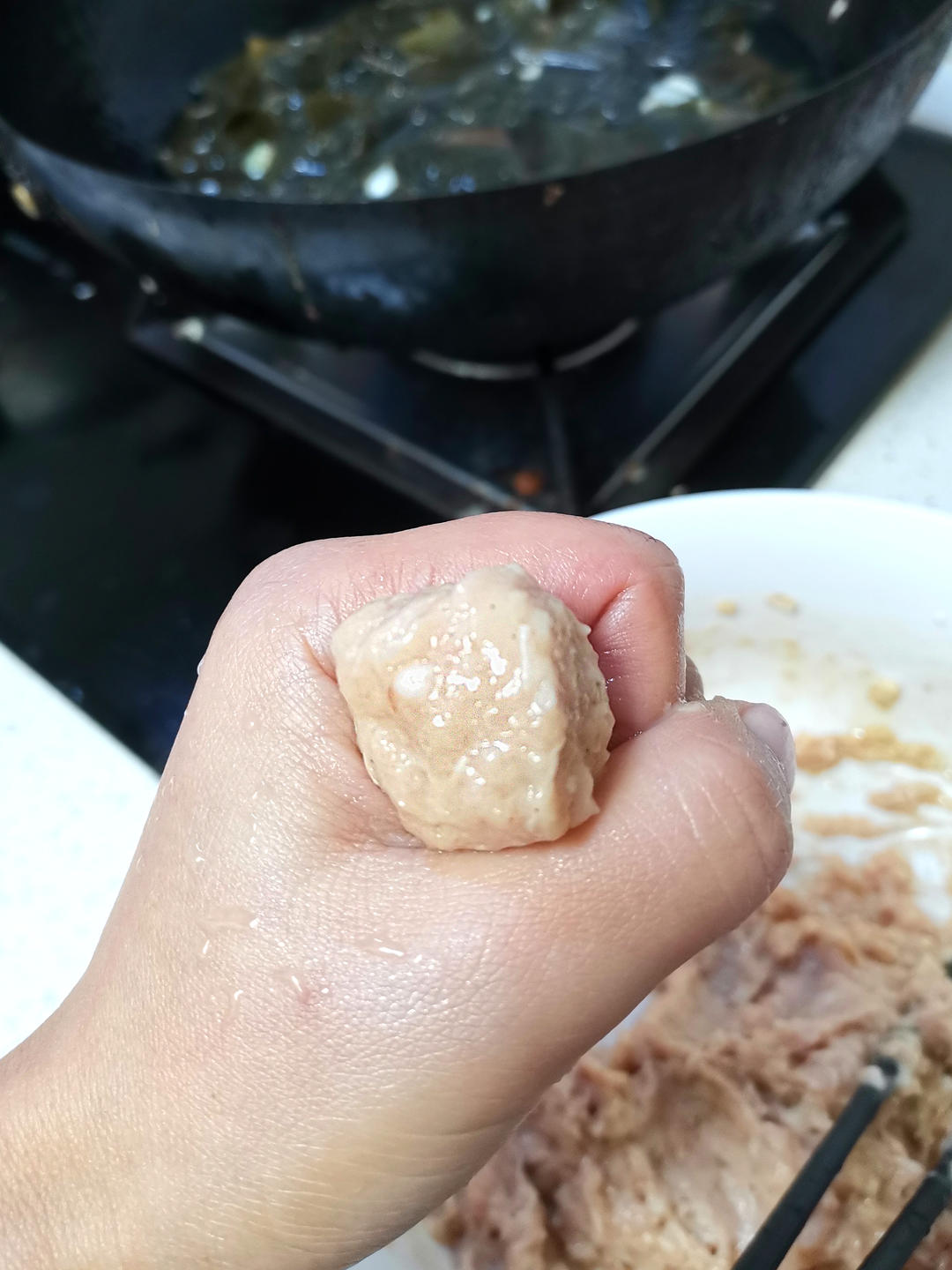 莲藕丸子汤的做法 步骤6