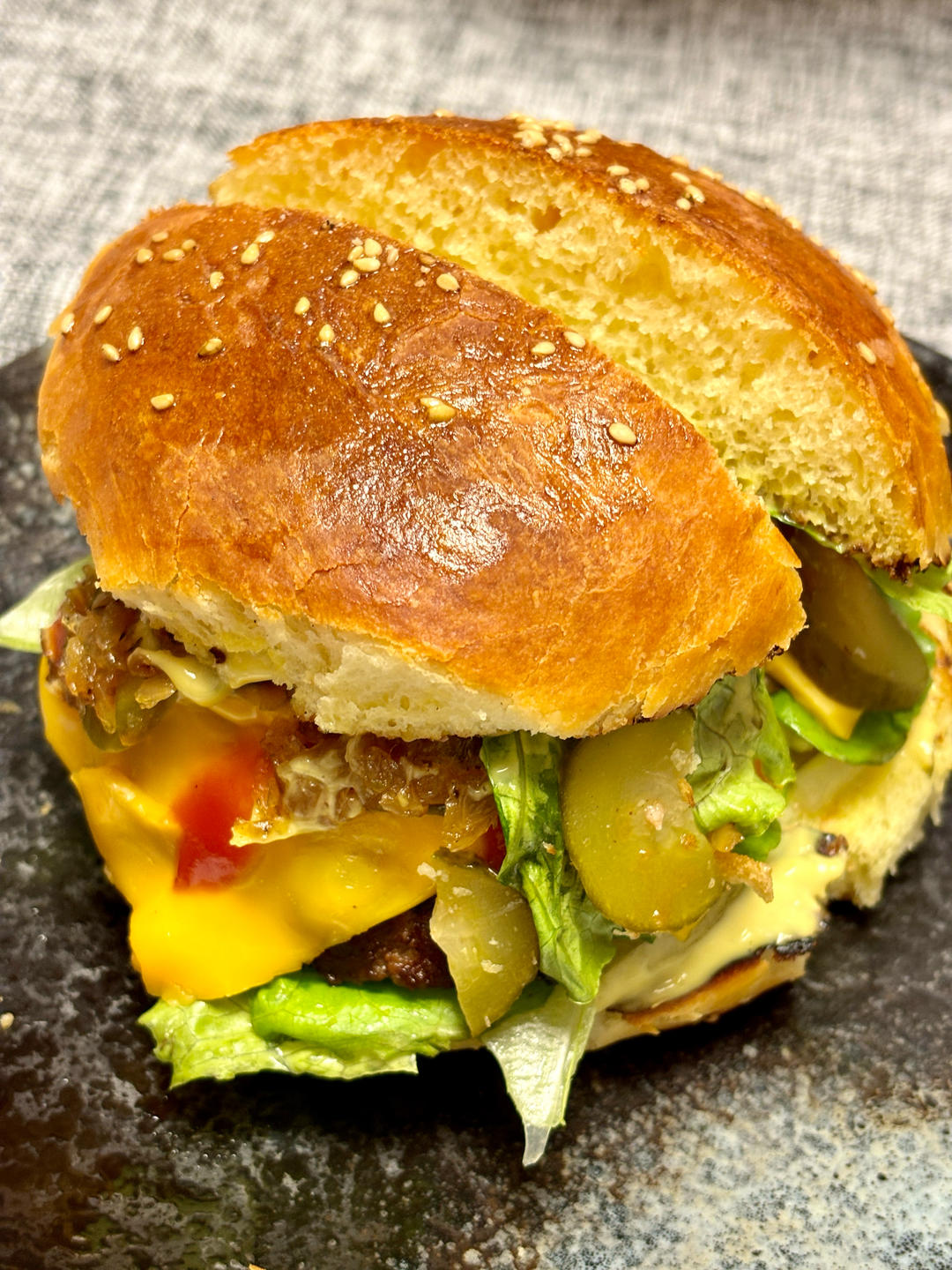 焦糖洋葱汉堡（半败的做法