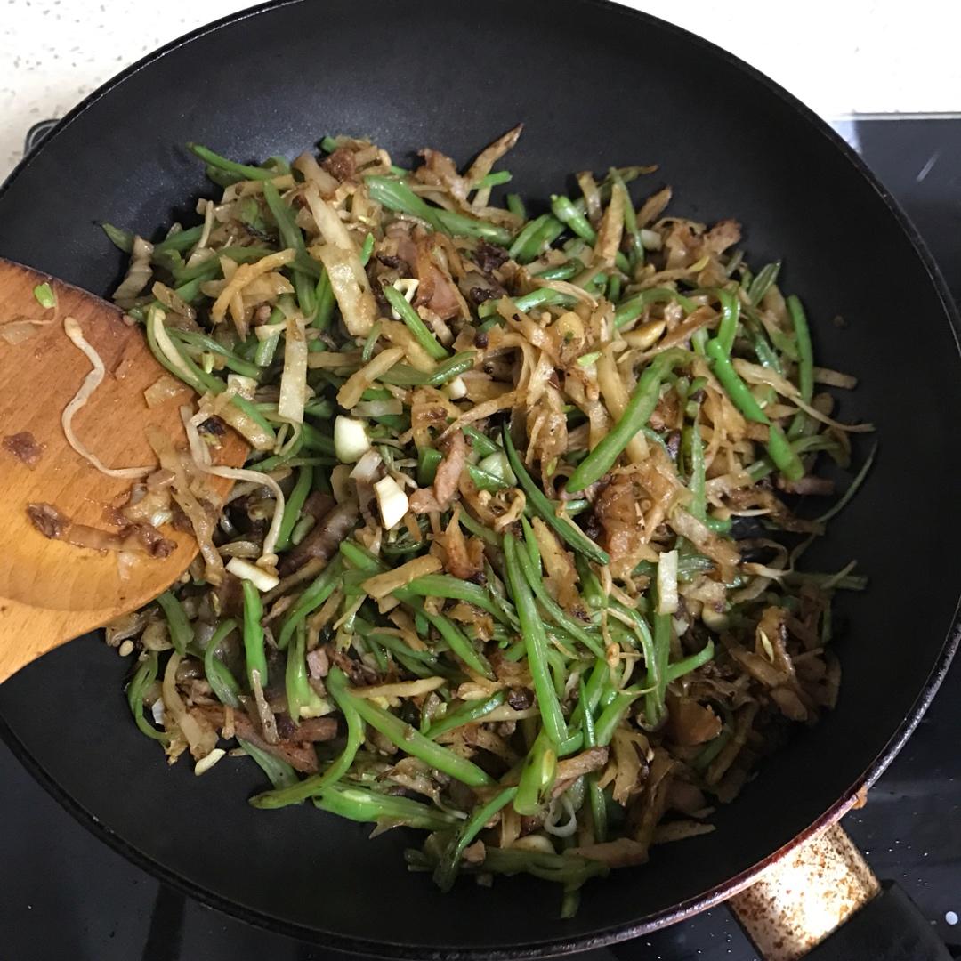 葱油豆角炒饼