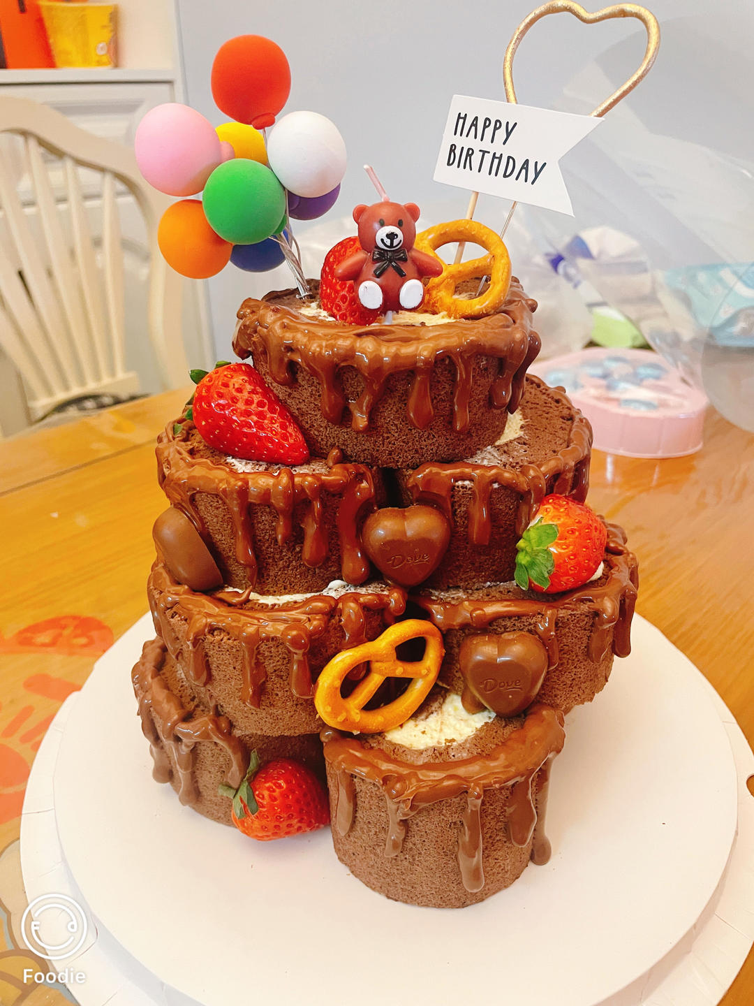 堆起来的蛋糕塔⁉️叠叠乐青提乳酪蛋糕🎂超乖