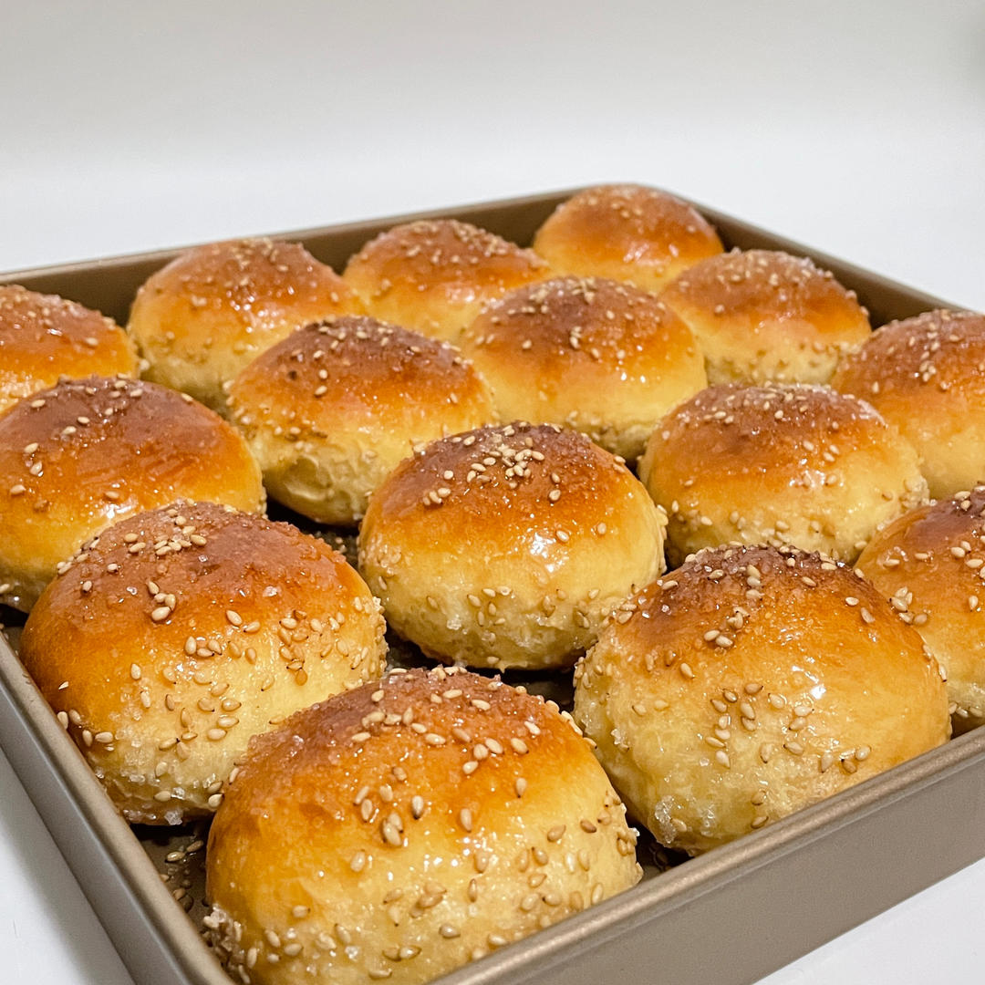 蜂蜜脆底小面包，简单易上手的营养早餐