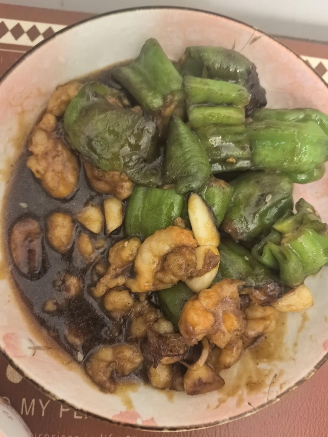 超下饭的青椒酿虾滑