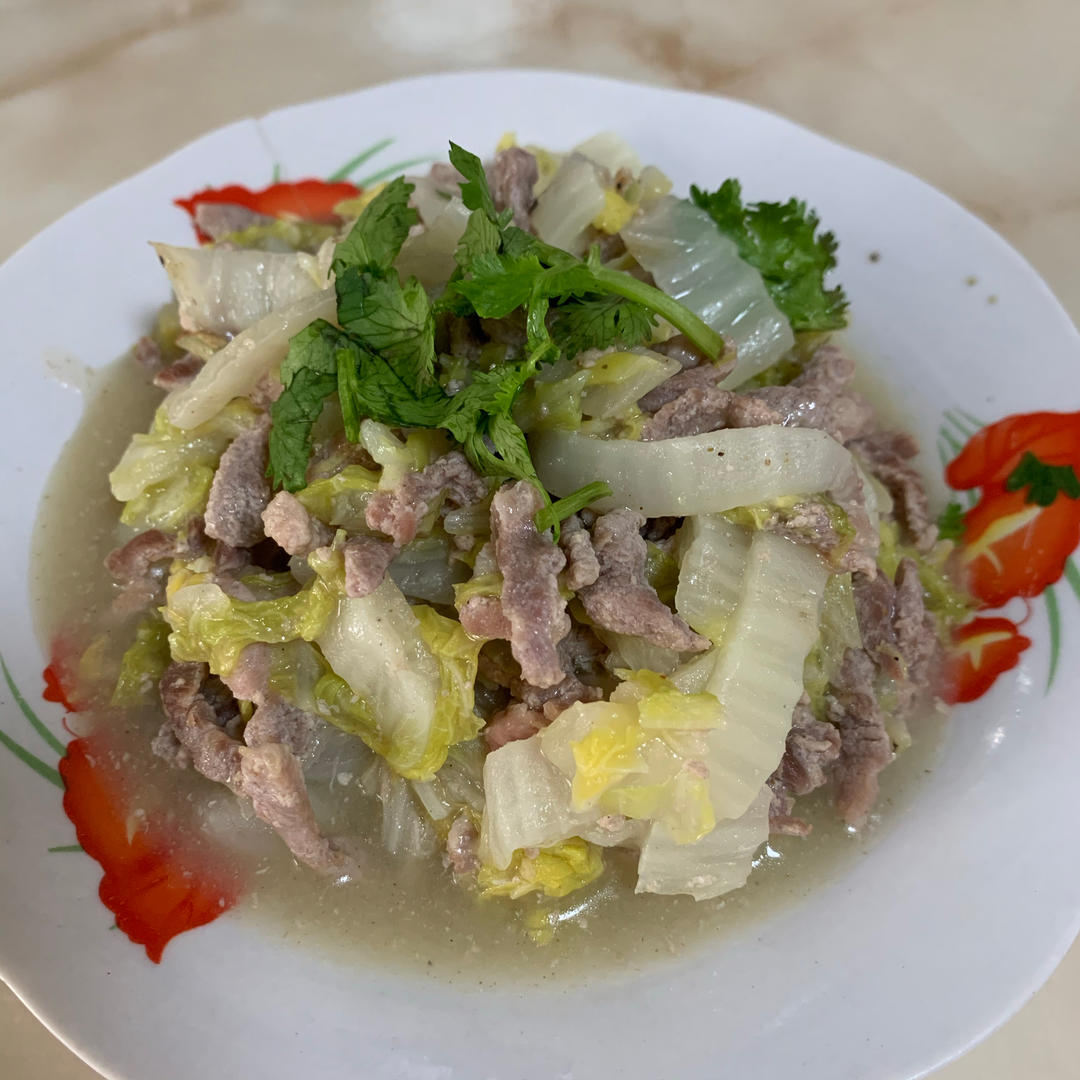 白菜烂糊肉丝