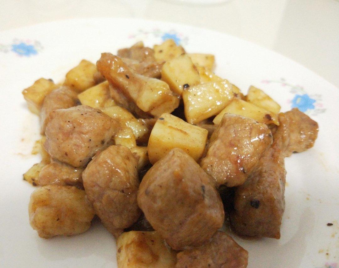 黑椒杏鲍菇牛肉粒