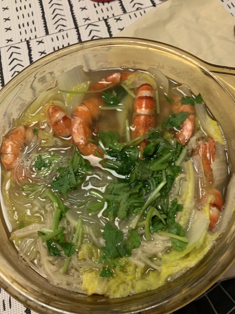 萝卜丝粉丝虾汤