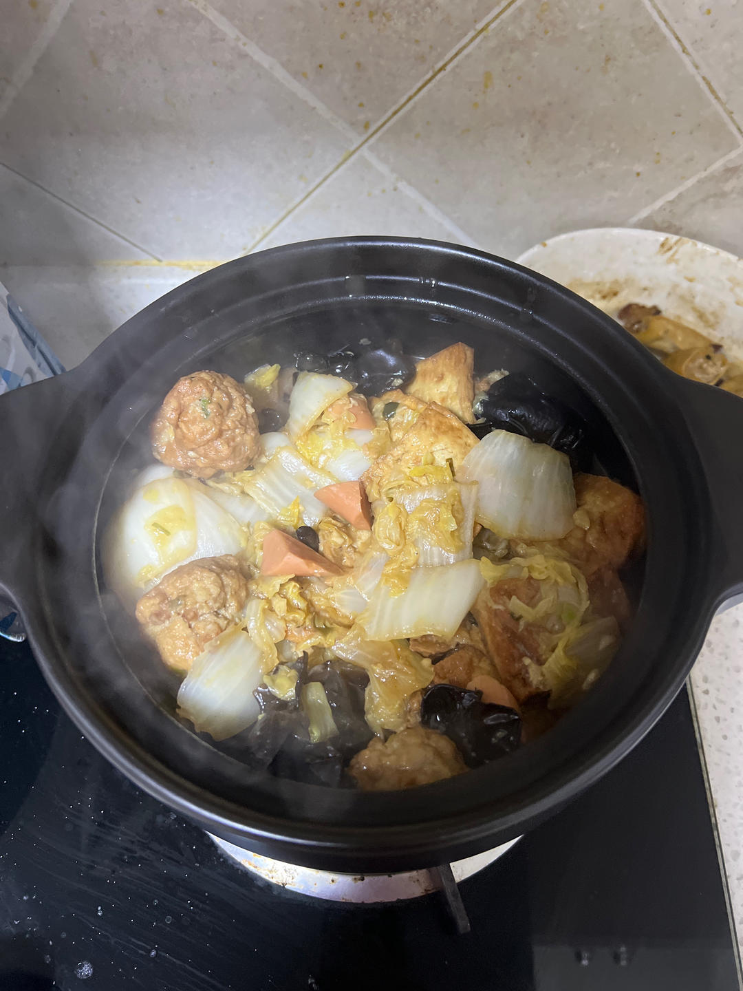 ✨无敌下饭❗️好吃到哭的白菜火腿豆腐煲