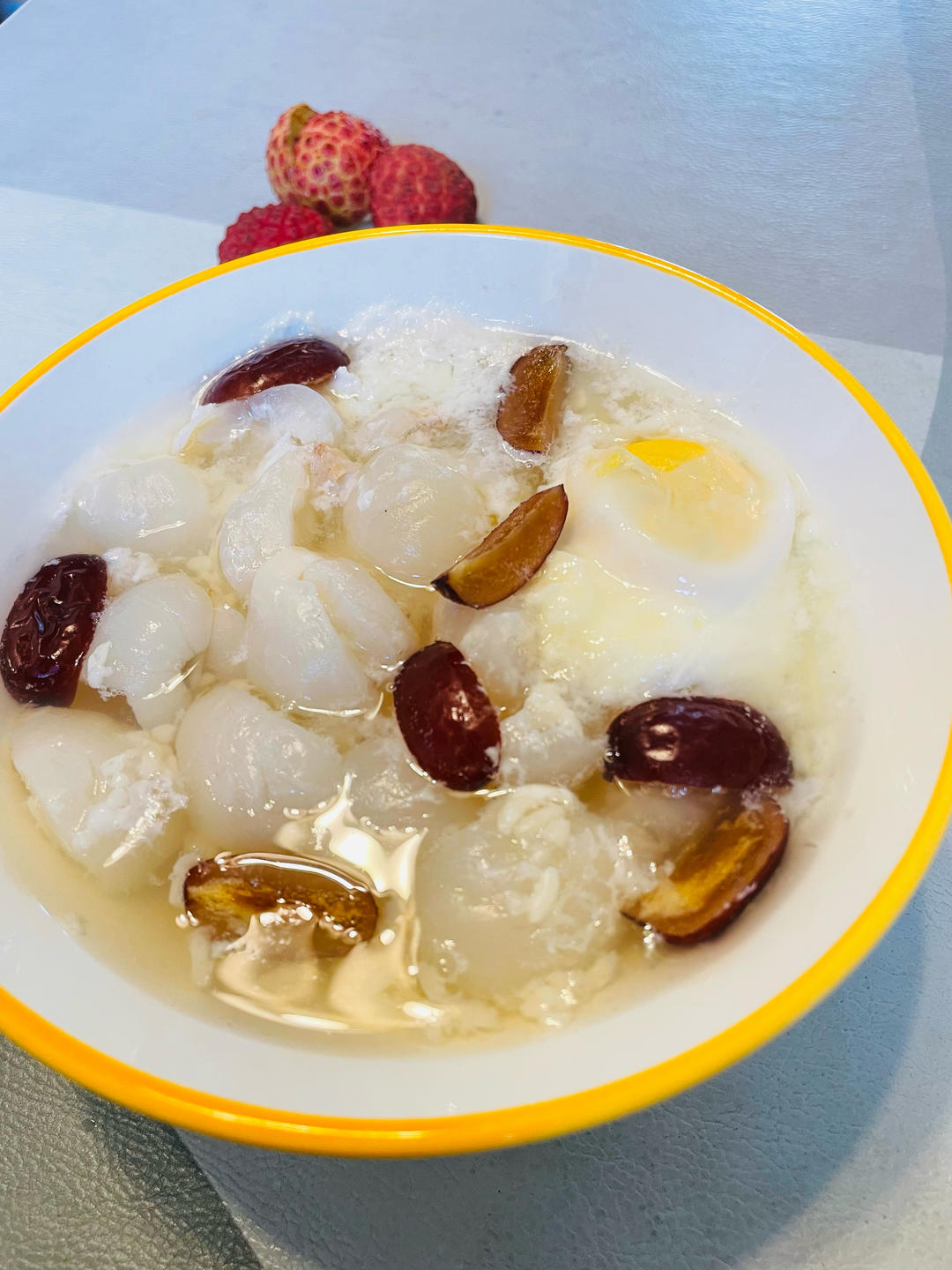 补气血小甜水/荔枝醪糟蒸鸡蛋