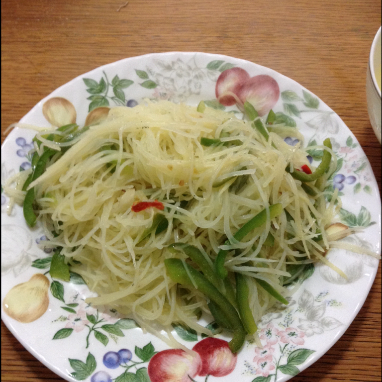青椒土豆丝(酸辣)