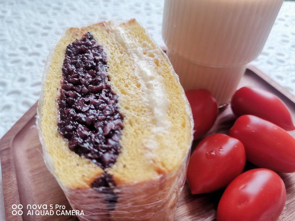 栗香紫米乳酪吐司三明治-松下pm1010面包机