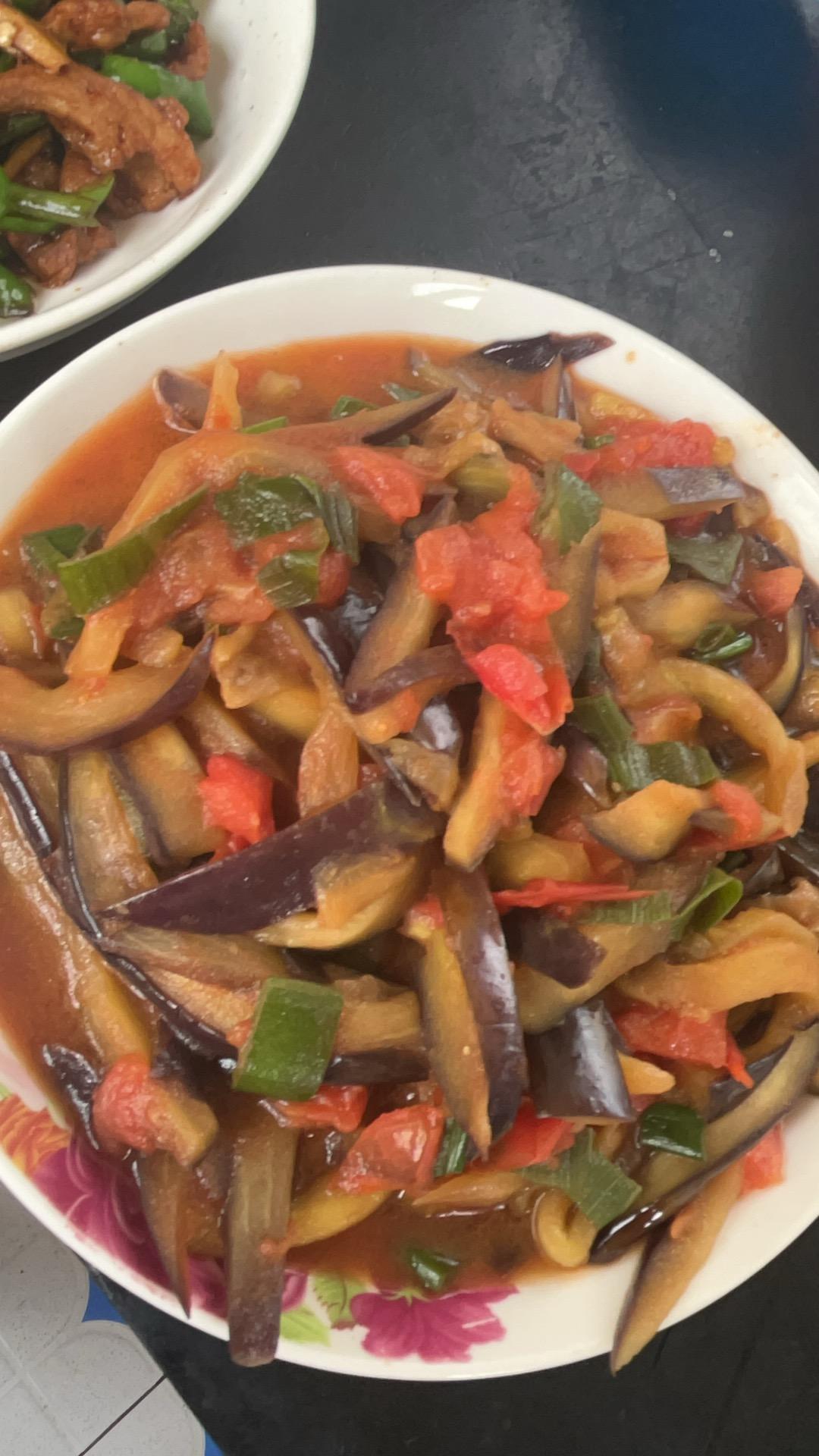 茄子炒西红柿