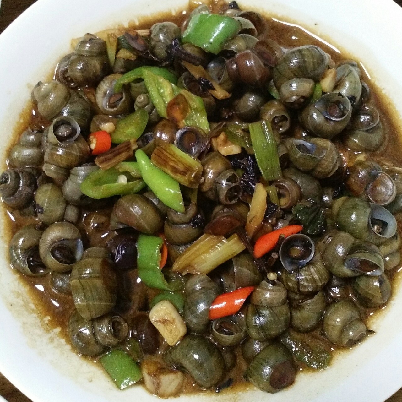 做过 香辣螺丝 #晚餐2015年9月27日#一杯啤酒,一碗螺蛳,什么事都等吃