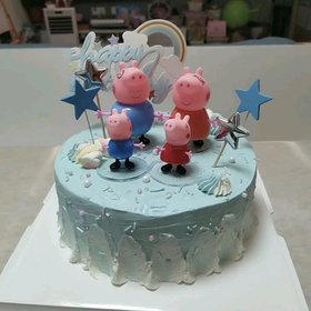 小猪佩奇卡通生日蛋糕图片大全 Momoko Cake的小猪佩奇卡通生日蛋糕图片
