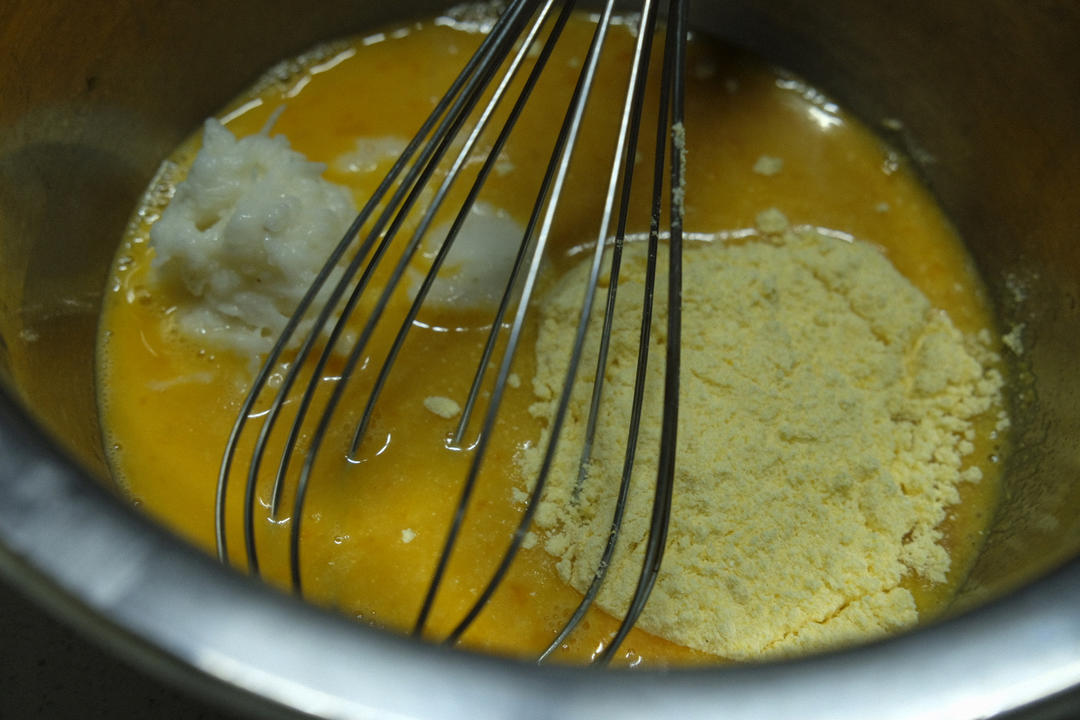 简易版健康大阪烧（玉米面）