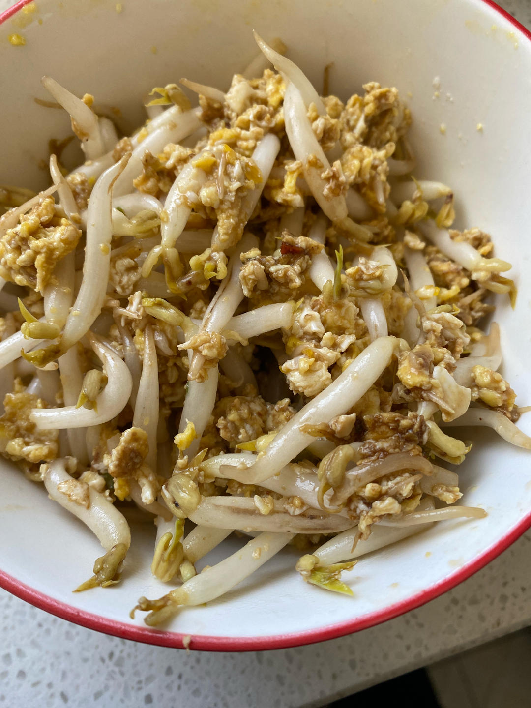 豆芽粉丝炒鸡蛋