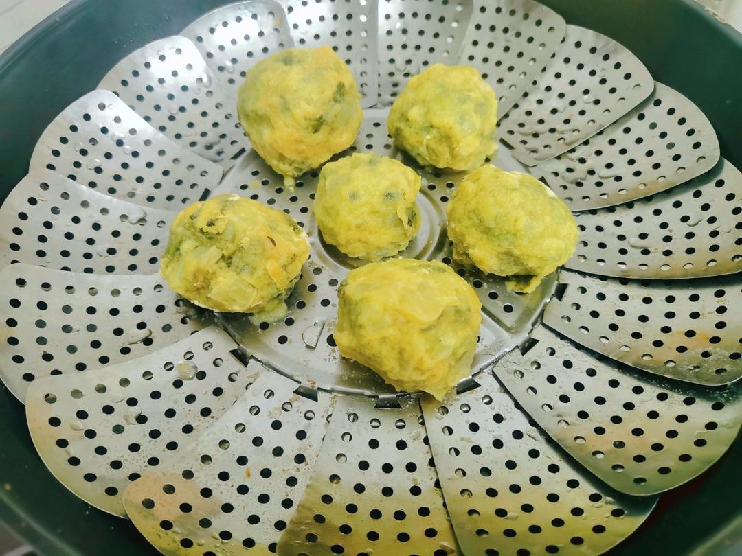 （减脂）玉米面菜团子