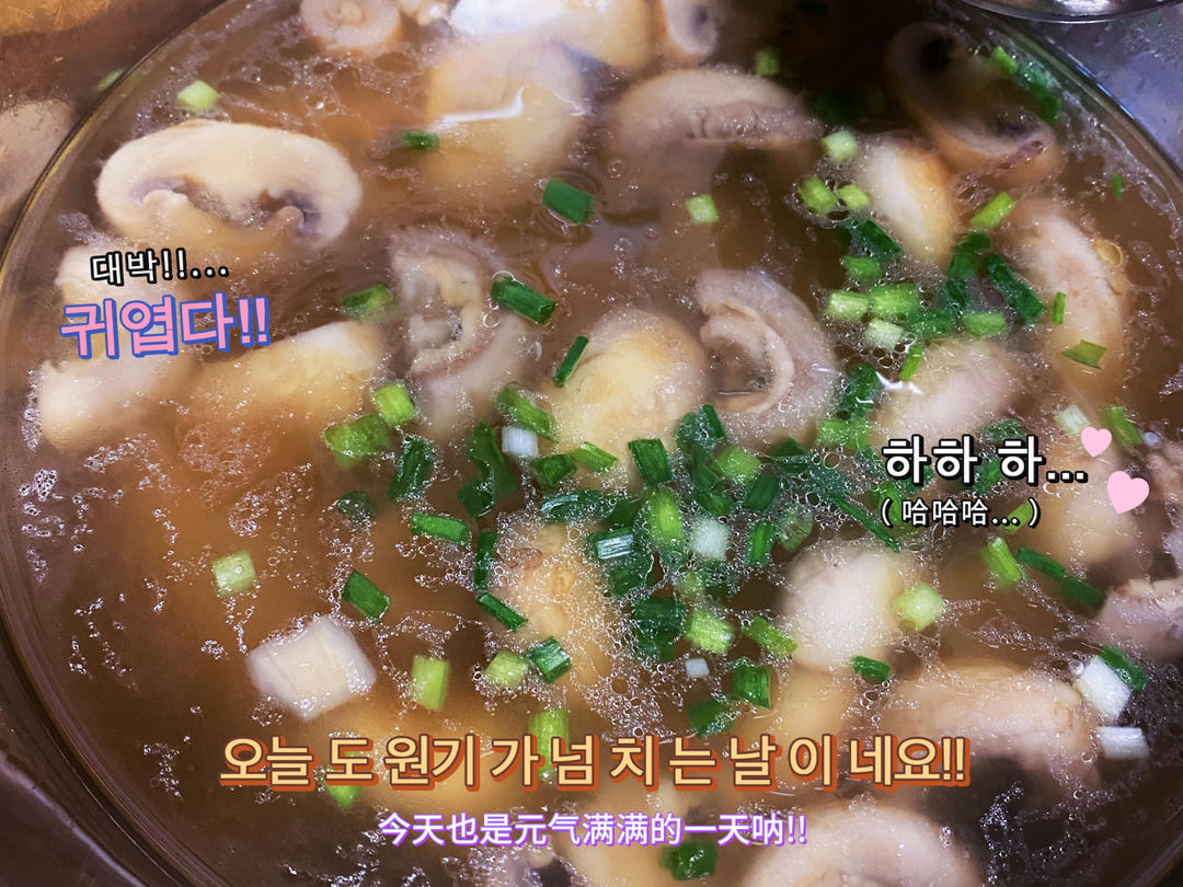 鲜掉眉毛口蘑汤