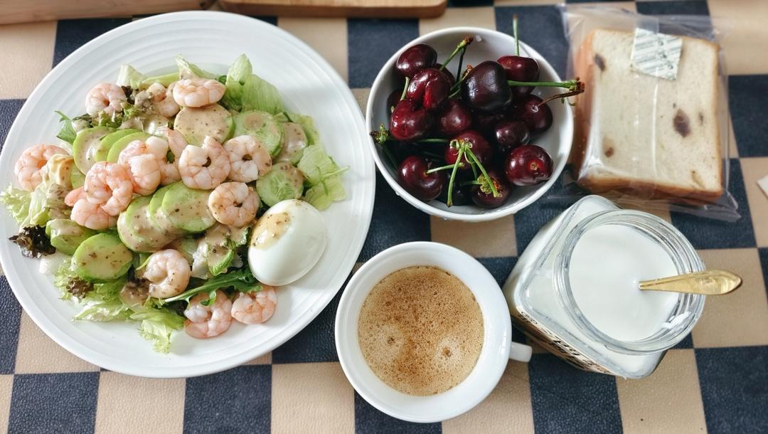 减脂沙拉🥗┆山姆虾仁🍤黄瓜🥒鸡蛋🥚蔬菜🥬沙拉🥗