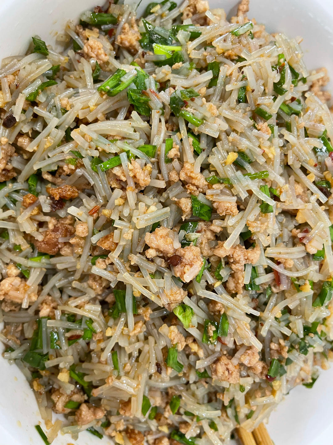 皮薄馅儿大的粉丝肉末包子（馅料做法）