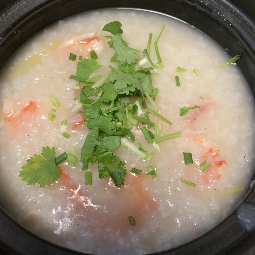 鲜虾砂锅粥