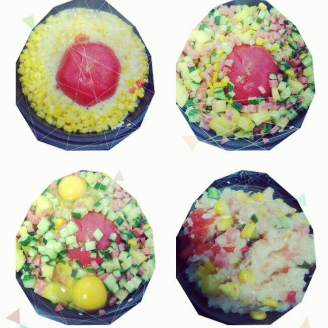 一整个番茄饭(菠萝饭)的做法