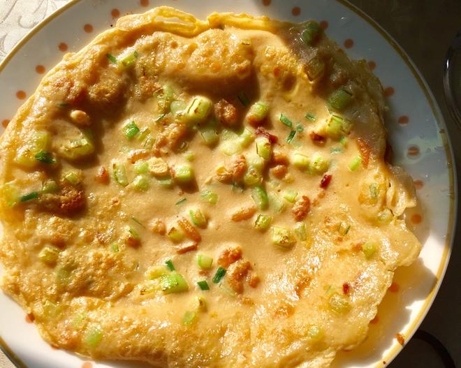 黄瓜海米鸡蛋饼的做法