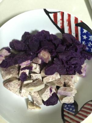 香芋紫薯冰皮月饼的做法 步骤1