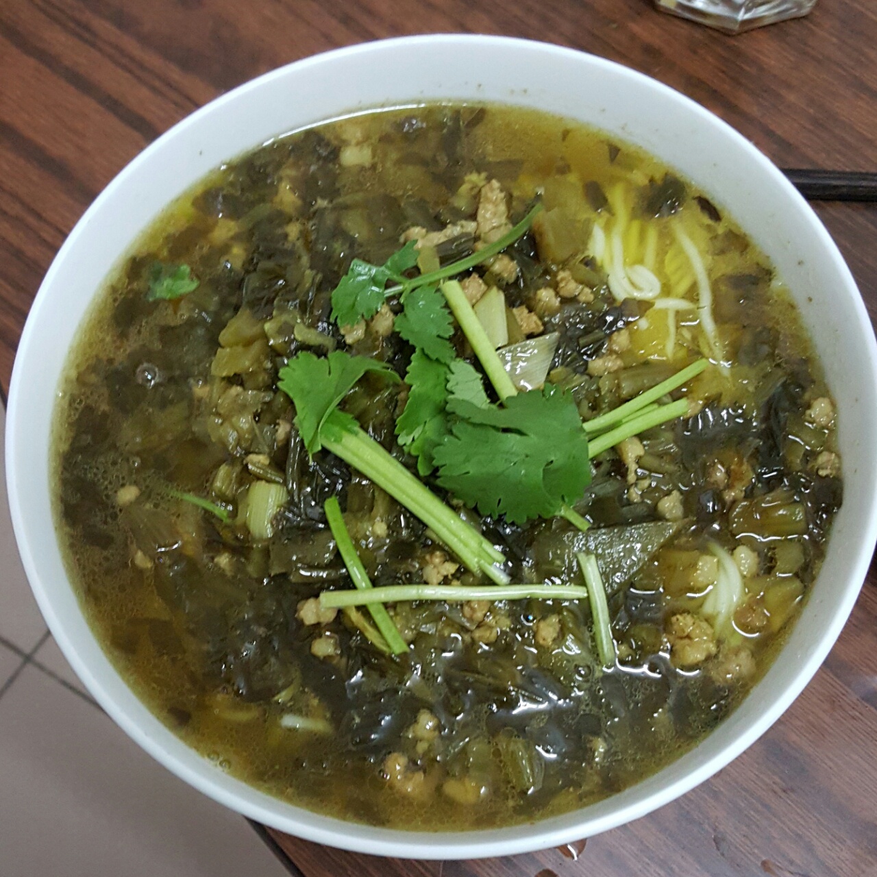 雪菜肉末面