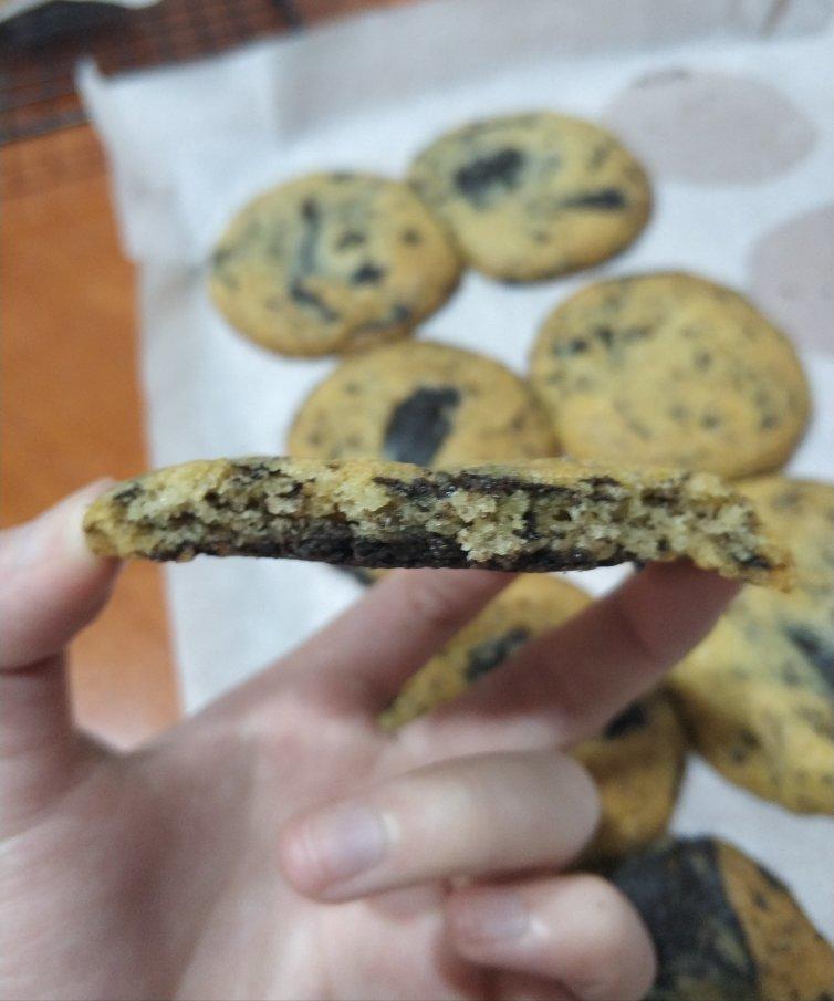 香草海盐巧克力大曲奇—冬天来一块真的超幸福哦