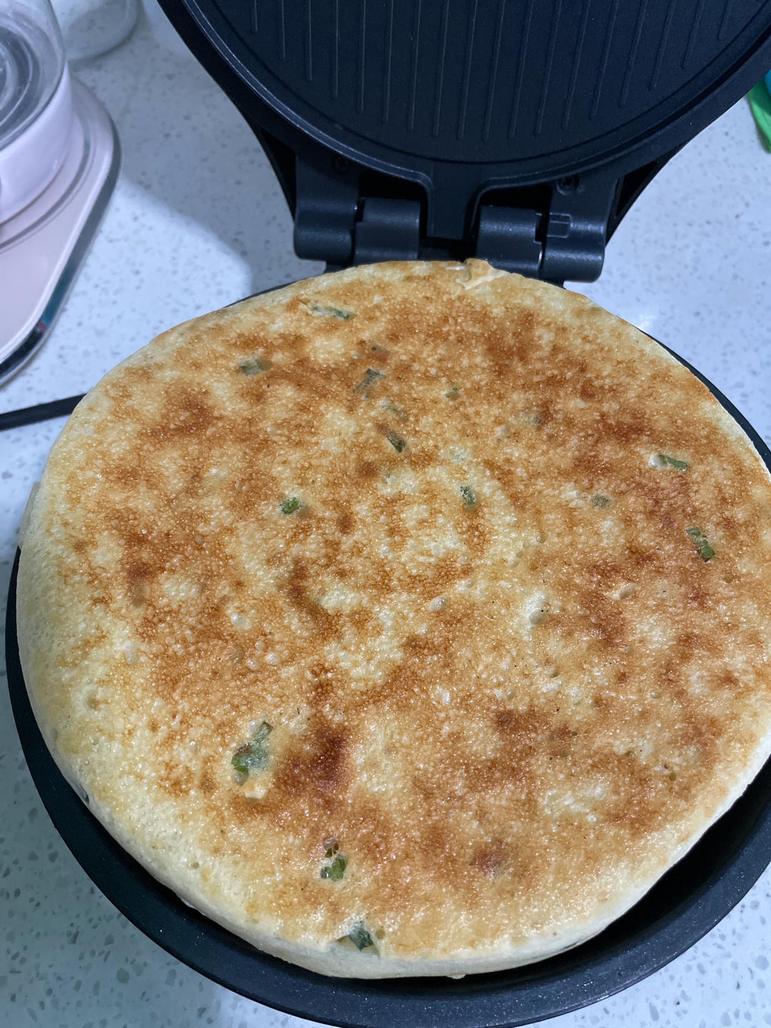 手不沾面做发面大饼