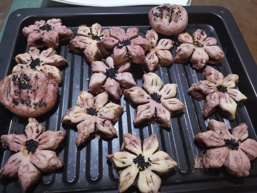 浪漫唯美樱花酥～～豆沙馅