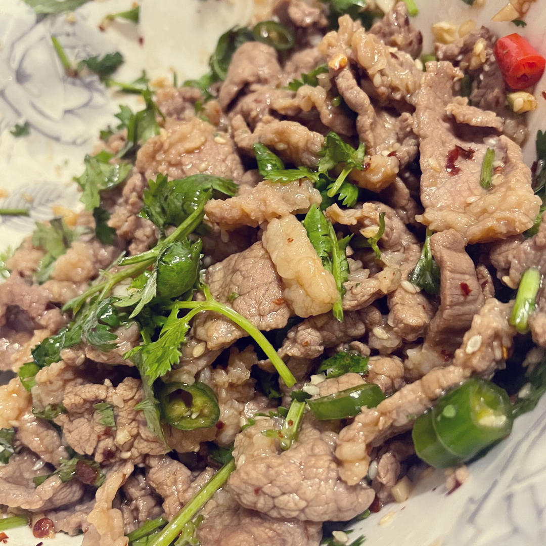 香嫩爽滑‼️香菜拌牛肉🔥这味道简直绝了