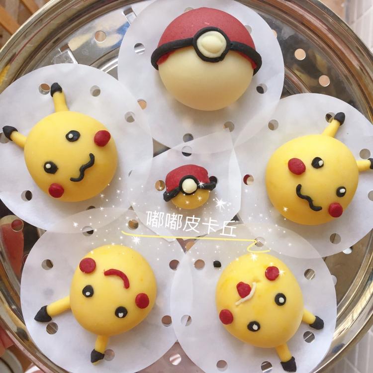 卡通馒头（皮卡丘&精灵球）--原创