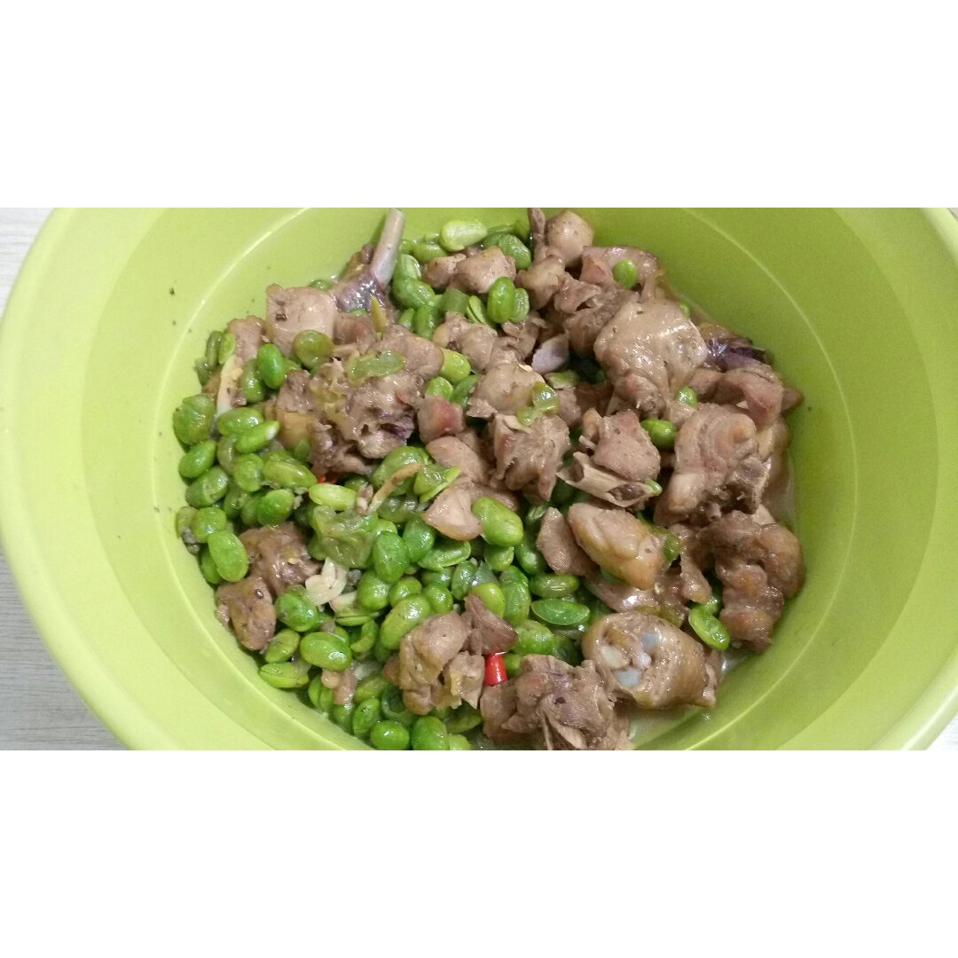 毛豆烧鸡