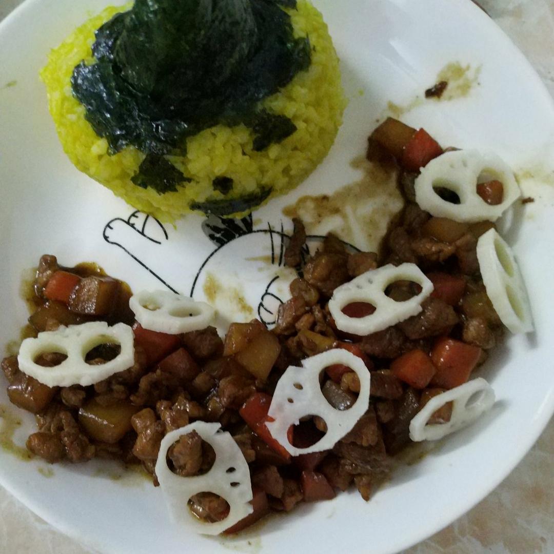 万圣节主题餐——三丁南瓜饭