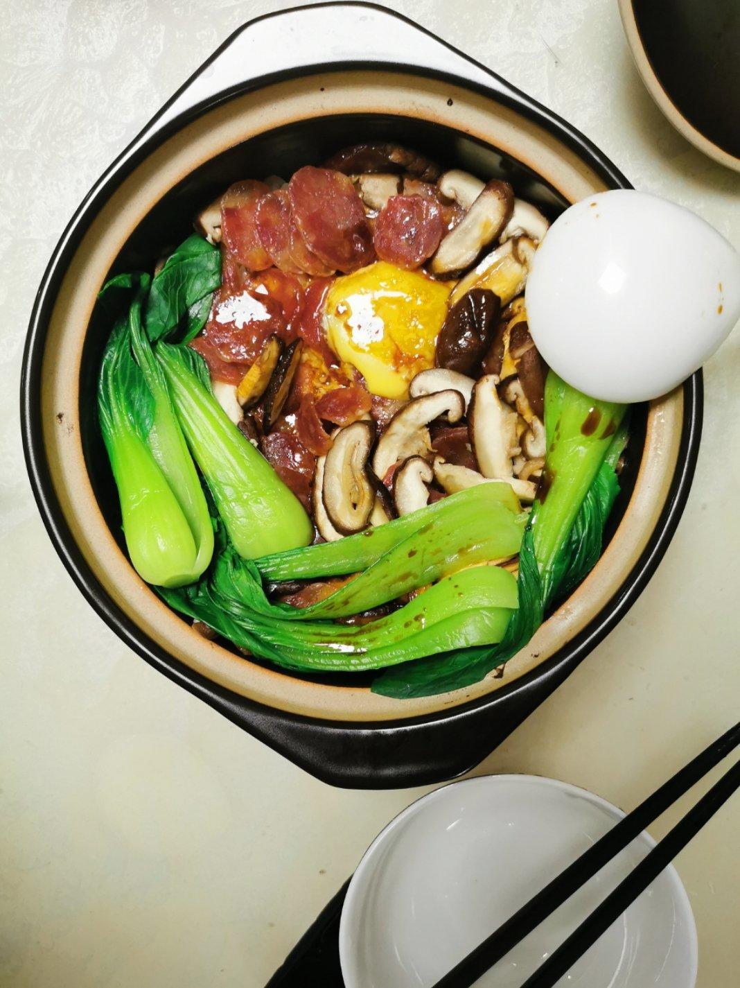 香喷喷的🍲腊肠煲仔饭（砂锅版）超简单神速