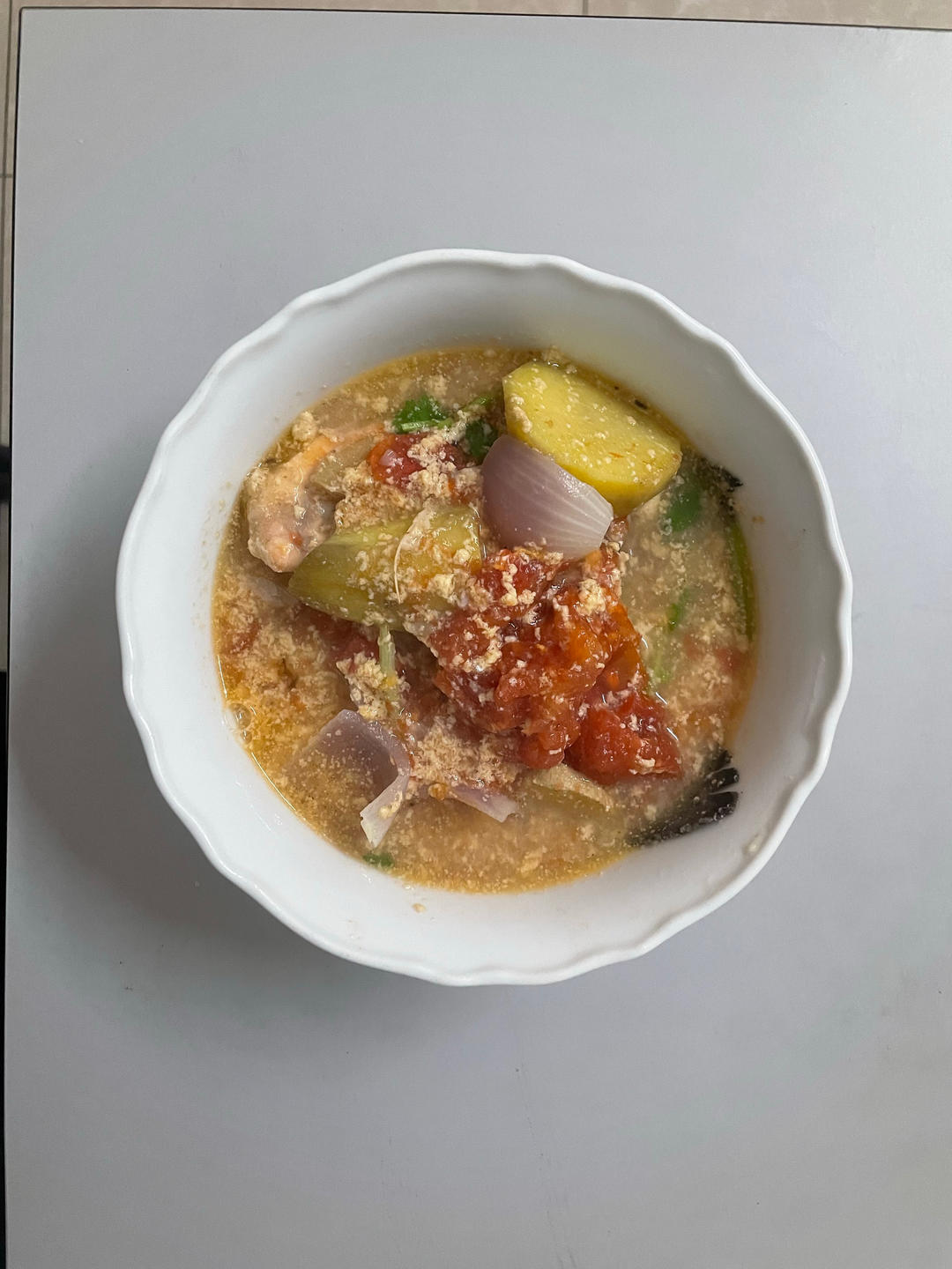 南洋风味豆浆三文鱼鲜汤