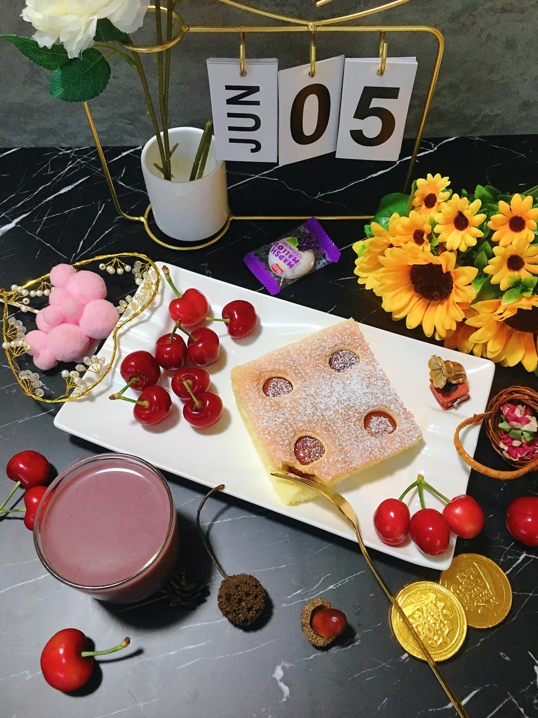 酸酸甜甜「樱桃🍒蛋糕🍰」🍒🍒🍒🍒的做法