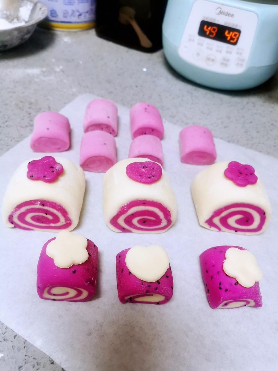 火龙果馒头
