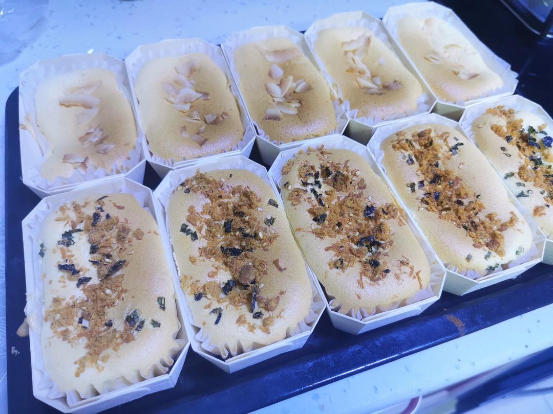 万用方子‼️口感滋润的酸奶&肉松沙拉夹心小蛋糕🍰