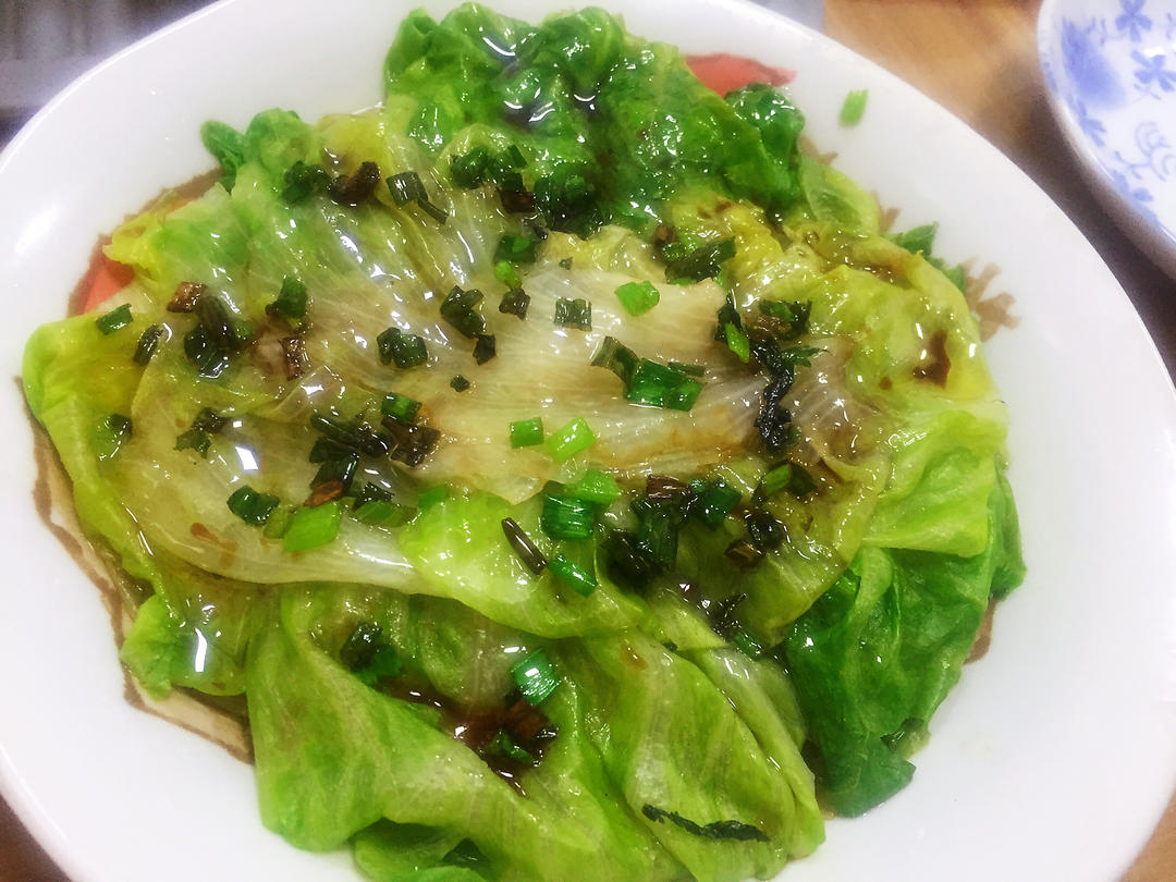 葱油球生菜的做法