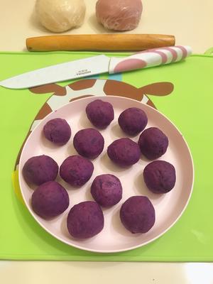 紫薯桃花酥的做法 步骤3