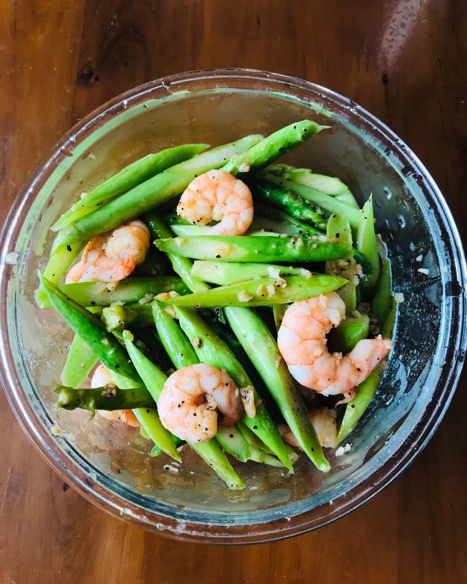 清炒芦笋虾仁