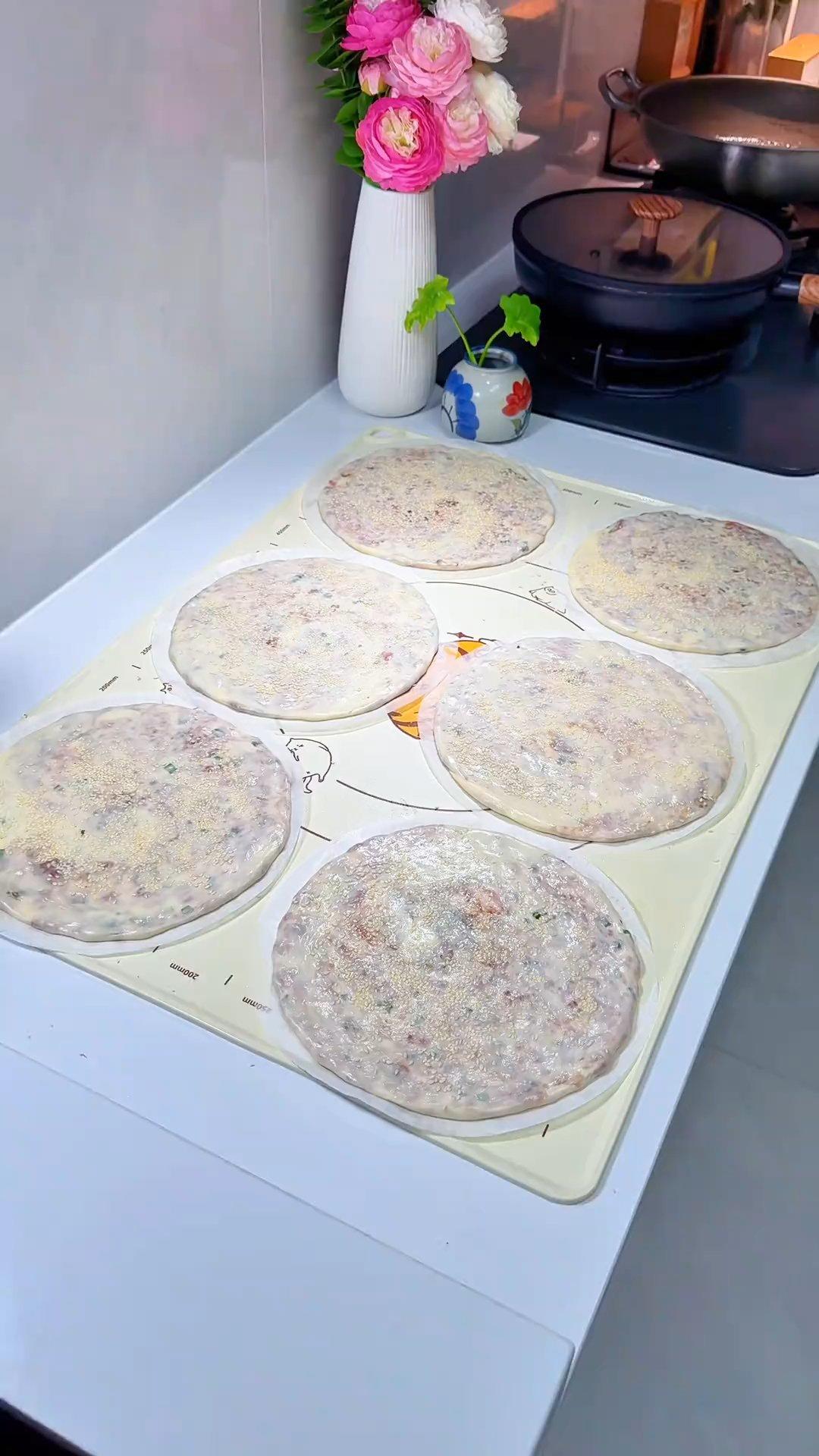 🥞半烫面葱香肉饼（不发酵｜可生胚冷冻备餐·小美版）