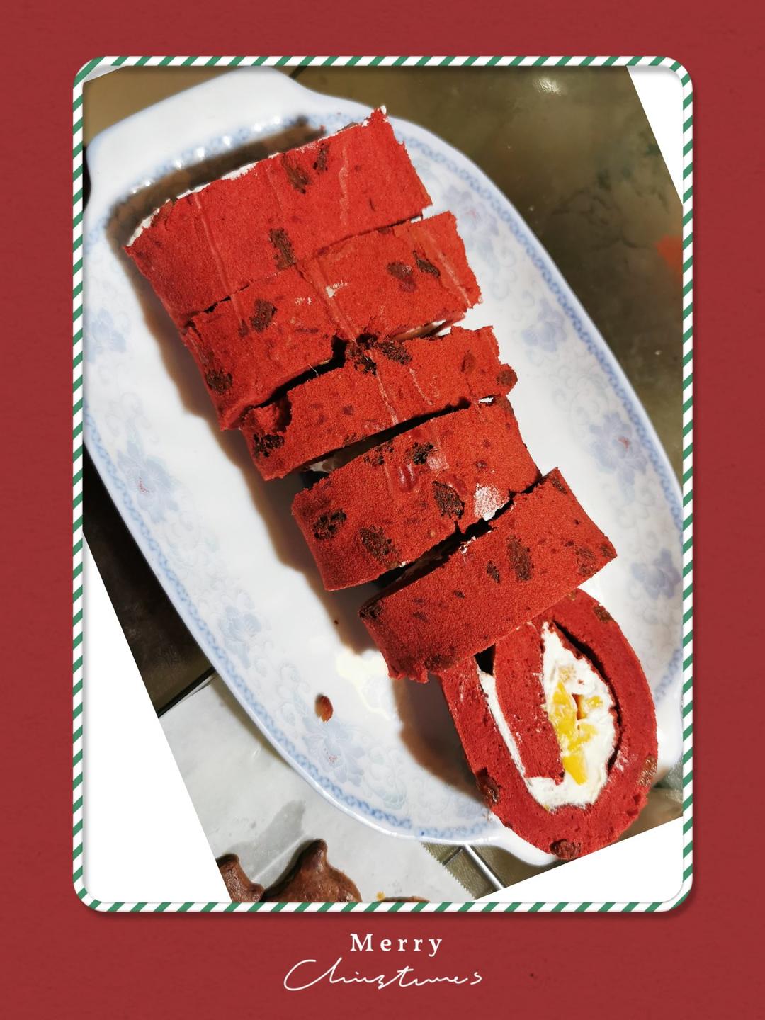 红丝绒戚风蛋糕卷